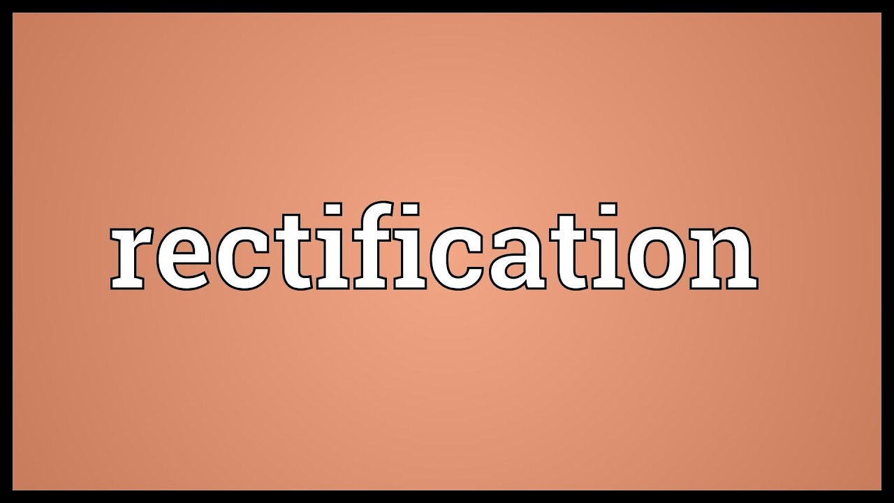Rectification (Amigoe article)